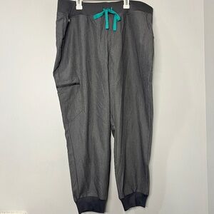 NWT- Figs High Waisted Zamora Jogger Scrub Pants Graphite Size Petite 2XL